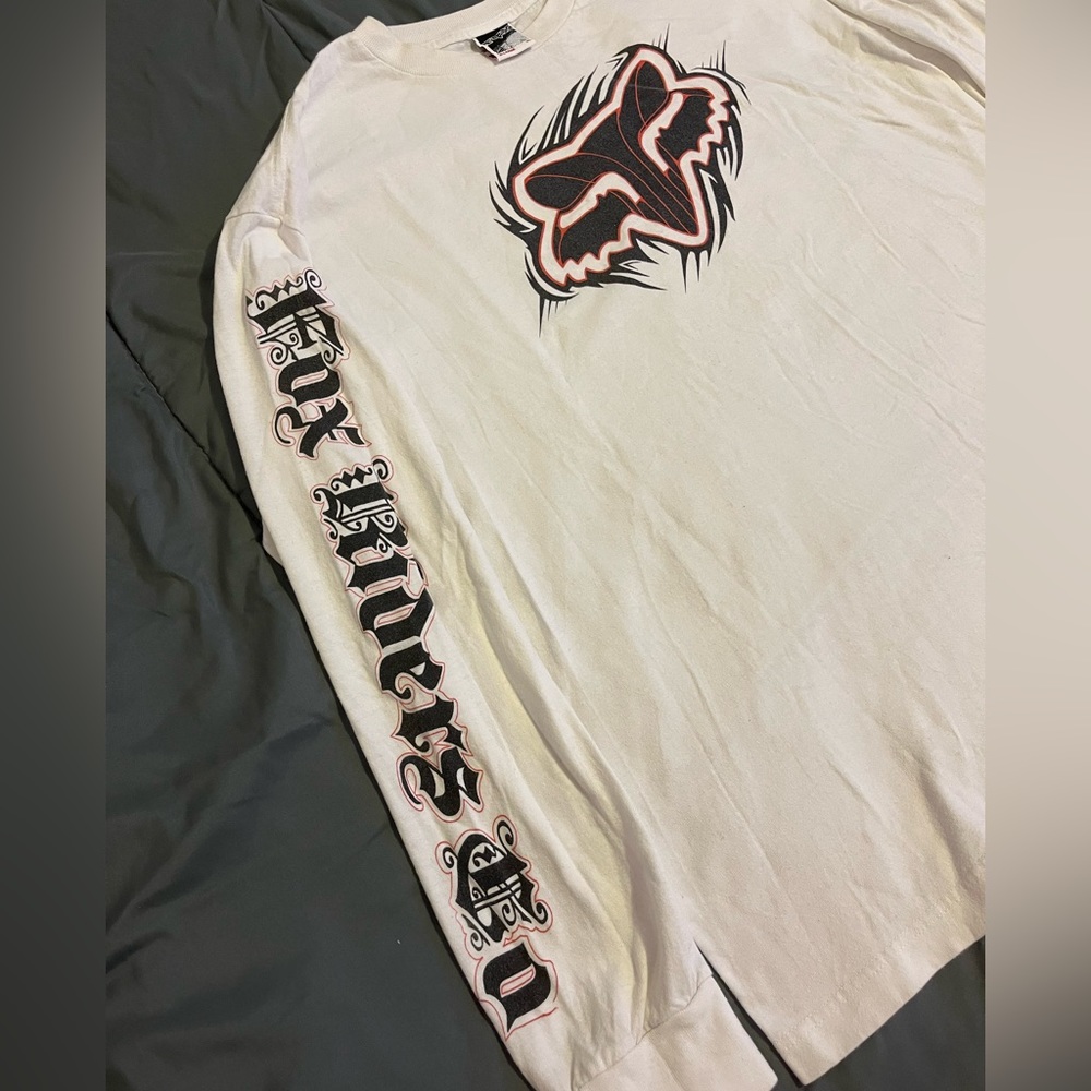 Vintage Y2K Fox Racing Longsleeve Shirt Size XL Fox Riders Go BMX